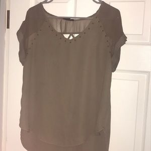 Large navy green blouse